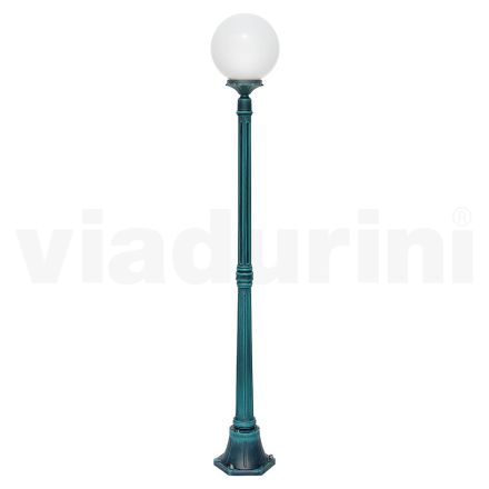172 cm hoge straatlamp in zwart acryl en aluminium gemaakt in Italië - Trovanero Viadurini