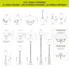 172 cm hoge straatlamp in zwart acryl en aluminium gemaakt in Italië - Trovanero Viadurini