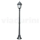 178 cm hoge straatlamp in antraciet glas en aluminium Made in Italy - Scintilla Viadurini