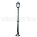 178 cm hoge straatlamp in antraciet glas en aluminium Made in Italy - Scintilla