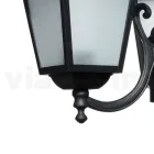 208 cm hoge tuinlamp in antraciet aluminium en gezandstraald glas - Elric Viadurini