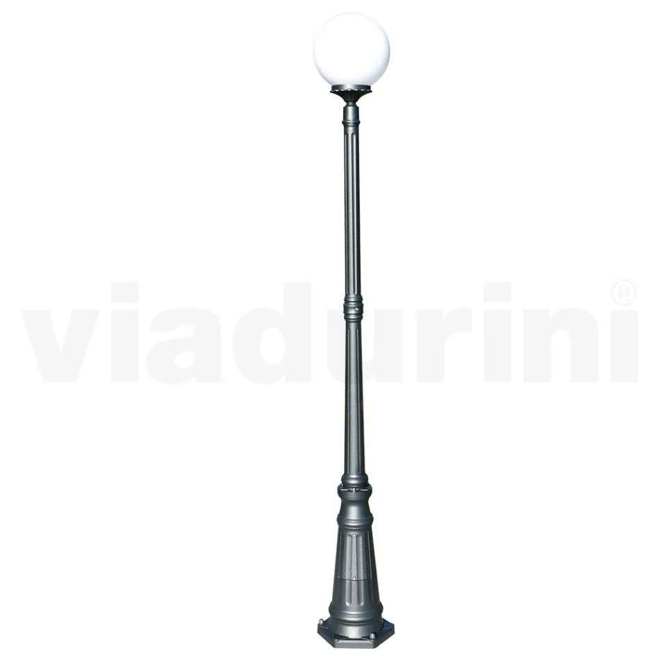 208 cm hoge straatlamp in acryl en antraciet aluminium Made in Italy - Trovaantracite Viadurini