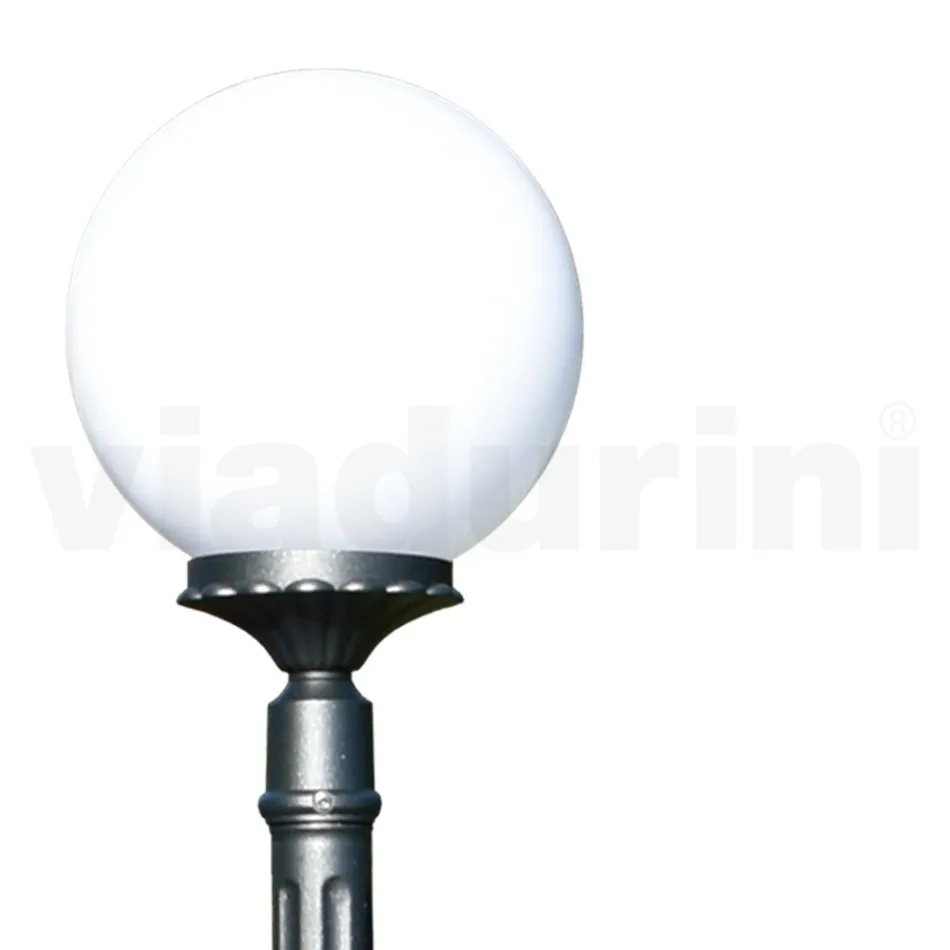 208 cm hoge straatlamp in acryl en antraciet aluminium Made in Italy - Trovaantracite Viadurini
