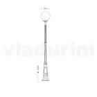 208 cm hoge straatlamp in acryl en antraciet aluminium Made in Italy - Trovaantracite Viadurini