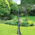 208 cm hoge straatlamp in acryl en antraciet aluminium Made in Italy - Trovaantracite