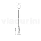208 cm hoge straatlamp in wit acryl en aluminium gemaakt in Italië - Trovabianco Viadurini