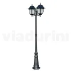 208 cm hoge straatlamp in antraciet glas en aluminium Made in Italy - Scintilla Viadurini