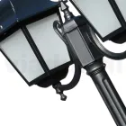 208 cm hoge straatlamp in antraciet glas en aluminium Made in Italy - Scintilla Viadurini