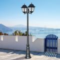 208 cm hoge straatlamp in antraciet glas en aluminium Made in Italy - Scintilla