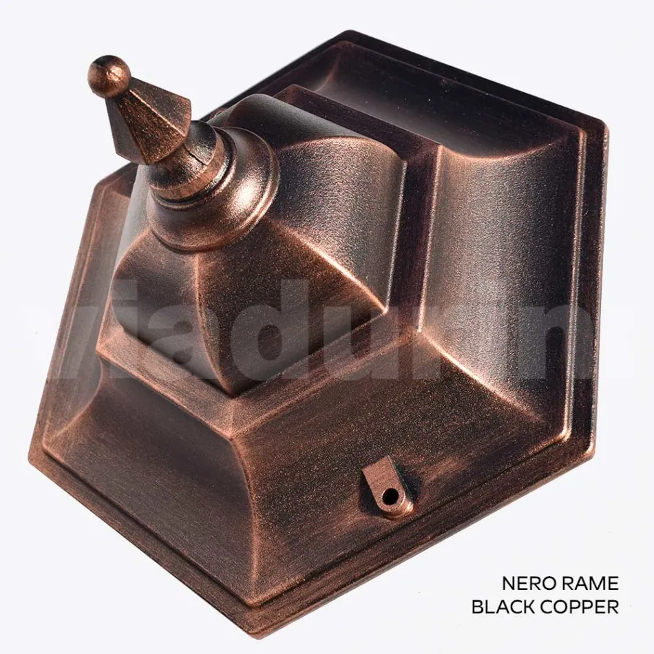 211 cm hoge tuinlamp in glas en 5 aluminium afwerkingen - Pinako Viadurini