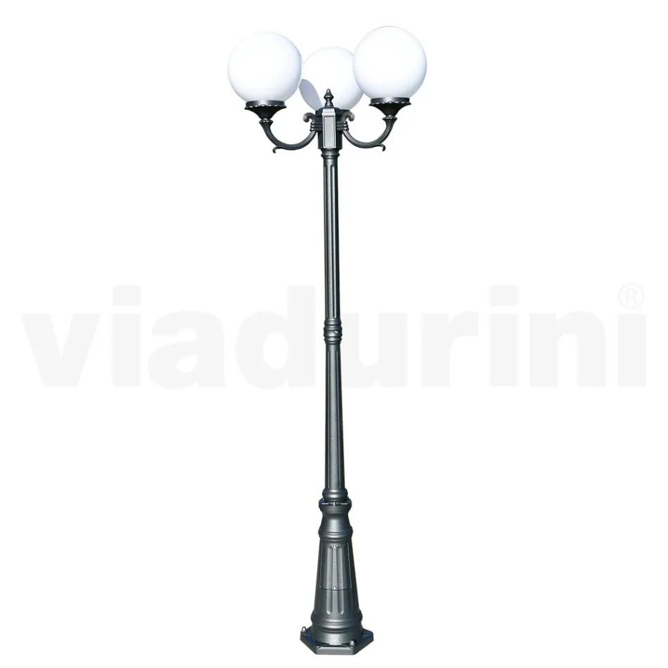 212 cm hoge straatlamp in acryl en antraciet aluminium Made in Italy - Trovaantracite Viadurini