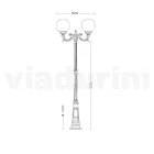 212 cm hoge straatlamp in acryl en antraciet aluminium Made in Italy - Trovaantracite Viadurini
