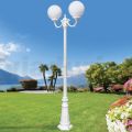 212 cm hoge straatlamp in wit acryl en aluminium gemaakt in Italië - Trovabianco