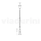 214 cm hoge straatlamp in antraciet glas en aluminium Made in Italy - Scintilla Viadurini