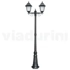 219 cm hoge straatlamp in antraciet glas en aluminium Made in Italy - Scintilla Viadurini