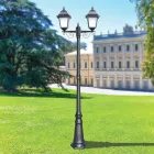 219 cm hoge straatlamp in antraciet glas en aluminium Made in Italy - Scintilla Viadurini
