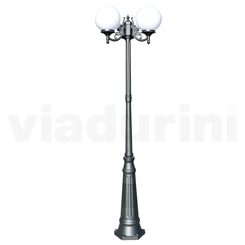 230 cm hoge straatlamp in acryl en antraciet aluminium Made in Italy - Trovaantracite Viadurini