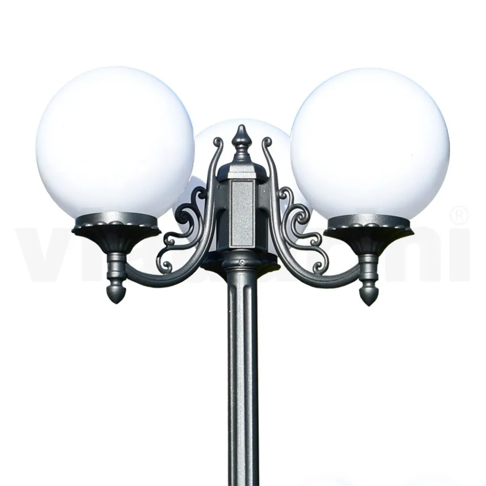230 cm hoge straatlamp in acryl en antraciet aluminium Made in Italy - Trovaantracite Viadurini