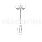 230 cm hoge straatlamp in acryl en antraciet aluminium Made in Italy - Trovaantracite Viadurini