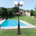 230 cm hoge straatlamp in zwart acryl en aluminium gemaakt in Italië - Trovanero