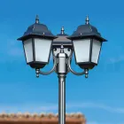 238 cm hoge straatlamp in antraciet glas en aluminium Made in Italy - Scintilla Viadurini