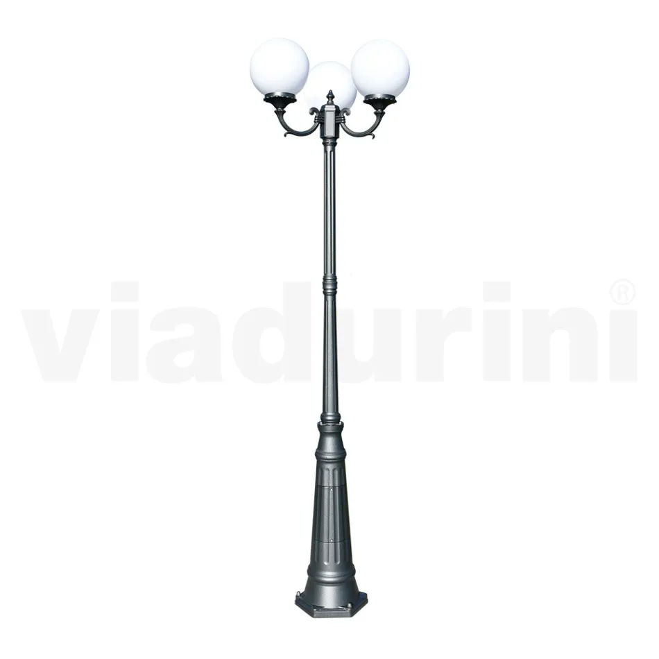 242 cm hoge straatlamp in acryl en antraciet aluminium Made in Italy - Trovaantracite Viadurini