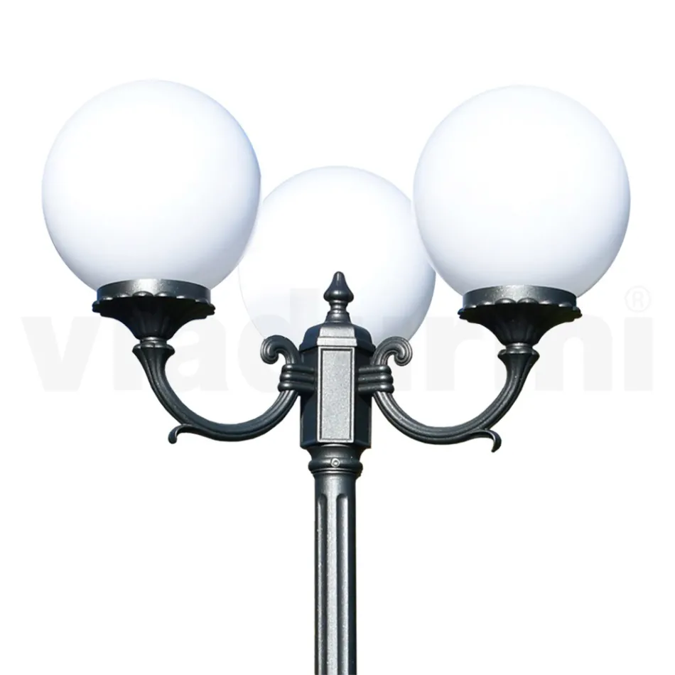 242 cm hoge straatlamp in acryl en antraciet aluminium Made in Italy - Trovaantracite Viadurini