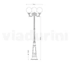 242 cm hoge straatlamp in acryl en antraciet aluminium Made in Italy - Trovaantracite Viadurini