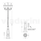 249 cm hoge straatlamp in antraciet glas en aluminium Made in Italy - Scintilla Viadurini