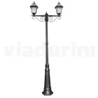 255 cm hoge straatlamp in antraciet glas en aluminium Made in Italy - Scintilla Viadurini