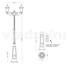 255 cm hoge straatlamp in antraciet glas en aluminium Made in Italy - Scintilla Viadurini