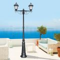 255 cm hoge straatlamp in antraciet glas en aluminium Made in Italy - Scintilla