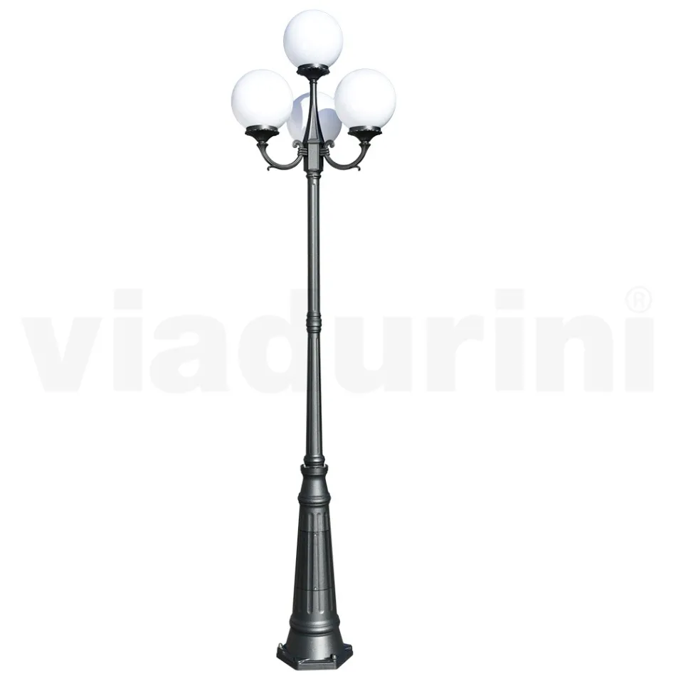 270 cm hoge straatlamp in acryl en antraciet aluminium Made in Italy - Trovaantracite Viadurini
