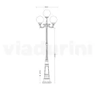 270 cm hoge straatlamp in acryl en antraciet aluminium Made in Italy - Trovaantracite Viadurini