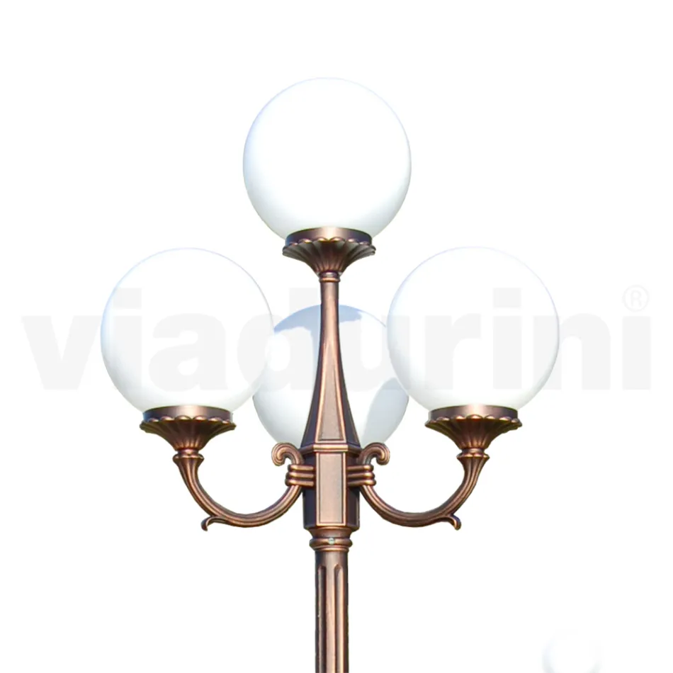 270 cm hoge straatlamp in zwart acryl en aluminium Made in Italy - Trovanero Viadurini