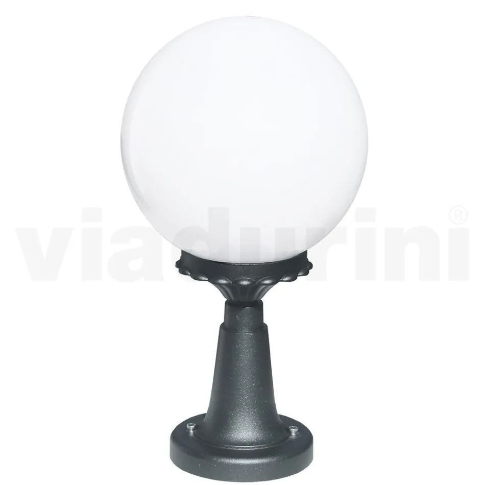 47 cm hoge straatlamp in acryl en antraciet aluminium Made in Italy - Trovaantracite Viadurini