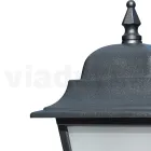 53,5 cm hoge straatlamp in antraciet glas en aluminium Made in Italy - Scintilla Viadurini