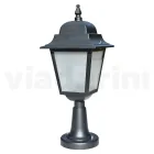 53,5 cm hoge straatlamp in antraciet glas en aluminium Made in Italy - Scintilla Viadurini