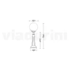 69 cm hoge straatlamp in wit acryl en aluminium gemaakt in Italië - Trovabianco Viadurini