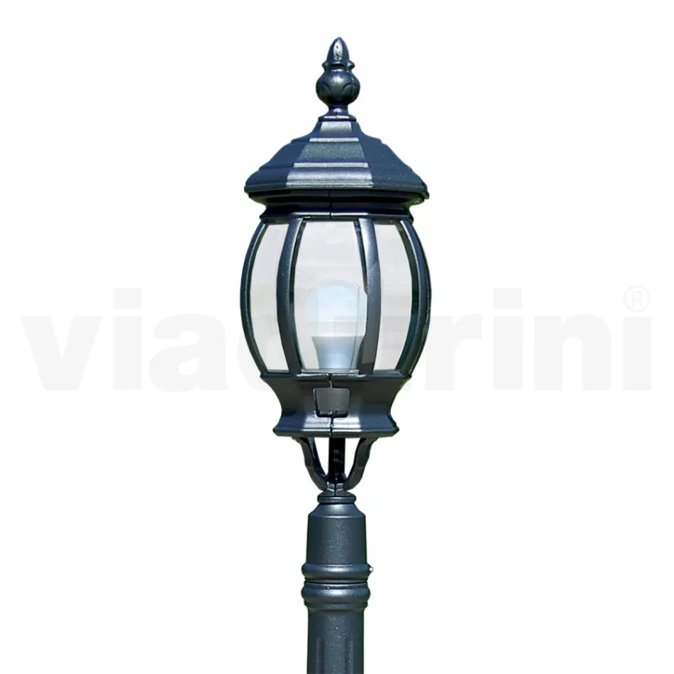 Lage buitenlamp in antraciet aluminium Made in Italy - Impero Viadurini
