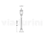 Lage buitenlamp in antraciet aluminium Made in Italy - Impero Viadurini