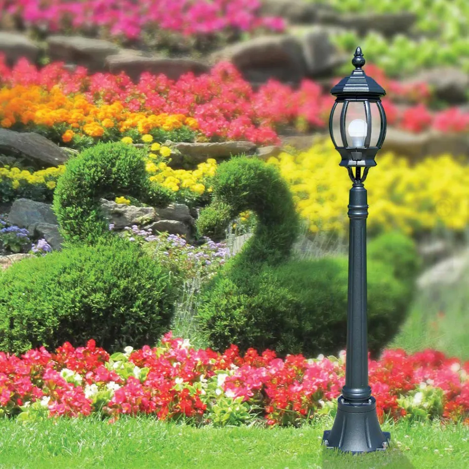 Lage buitenlamp in antraciet aluminium Made in Italy - Impero Viadurini