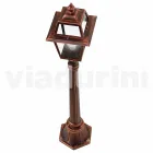 Lage straatlantaarn voor buiten in aluminium geproduceerd in Italië, Kristel Viadurini