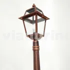 Lage straatlantaarn voor buiten in aluminium geproduceerd in Italië, Kristel Viadurini