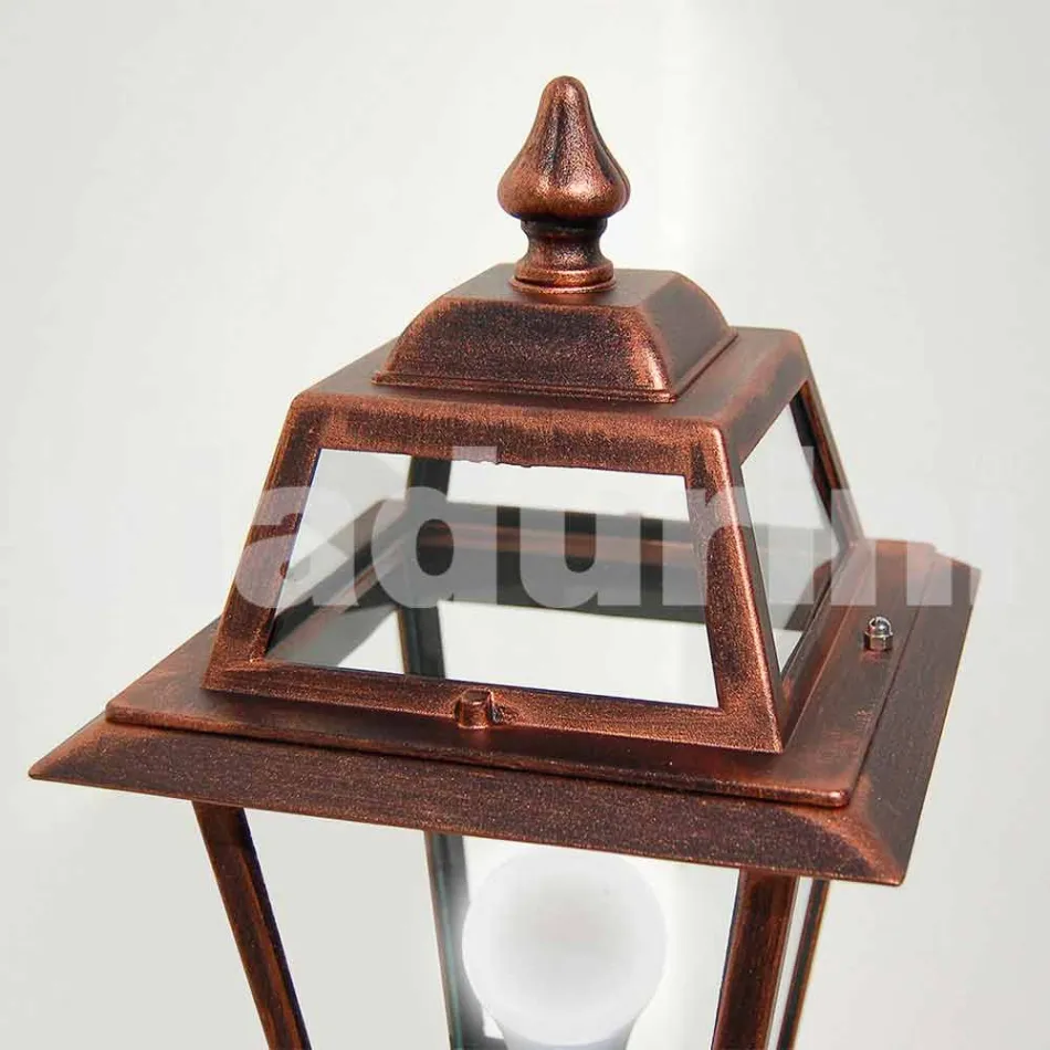 Lage straatlantaarn voor buiten in aluminium geproduceerd in Italië, Kristel Viadurini