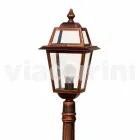 Lage straatlantaarn voor buiten in aluminium geproduceerd in Italië, Kristel Viadurini