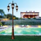 Buitenlamp 3-lichts in aluminium vintage stijl Made in Italy - Leona Viadurini