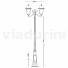 Twee-licht aluminium straatlantaarn gemaakt in Italië, Aquilina Viadurini