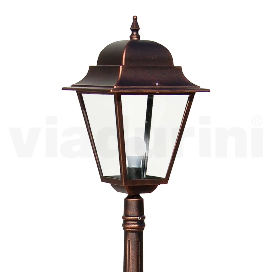 161 cm hoge buitenlamp in glas en gegoten aluminium - Alchemist Viadurini