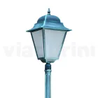 222 cm hoge buitenlamp in glas en gegoten aluminium - Alchemist Viadurini